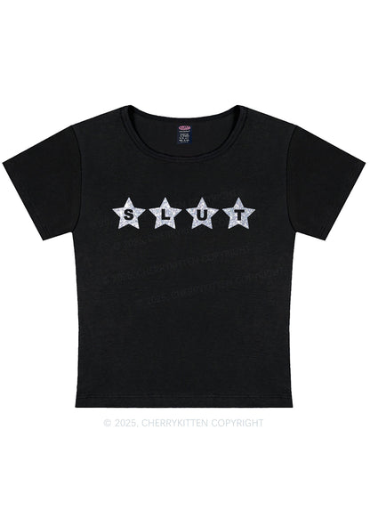 Glitter Slxt Y2K Baby Tee Cherrykitten