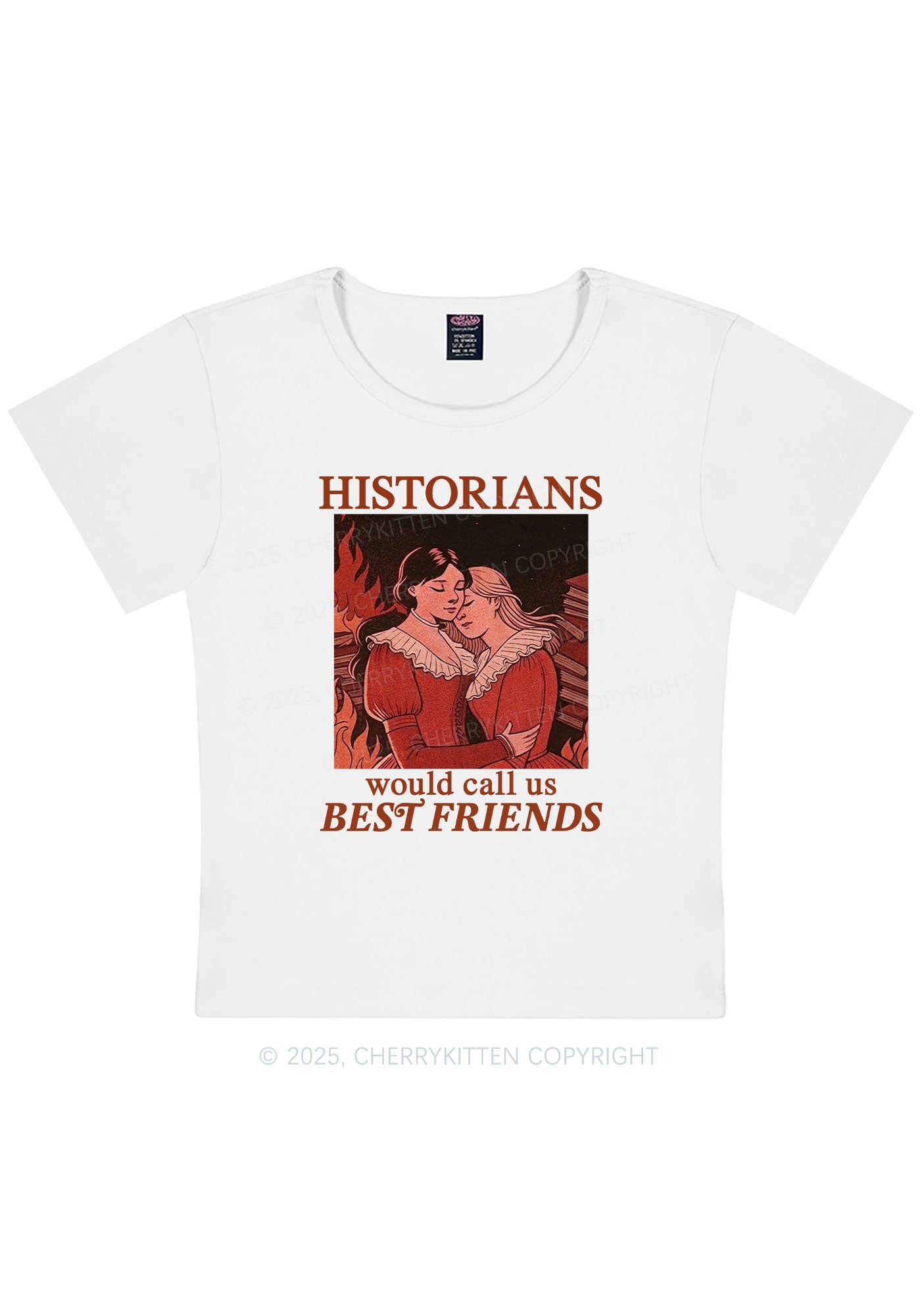 Call Us Best Friends Pride Y2K Baby Tee Cherrykitten