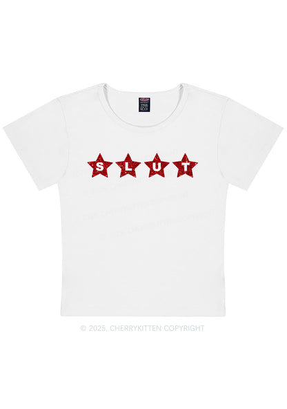 Glitter Slxt Y2K Baby Tee Cherrykitten