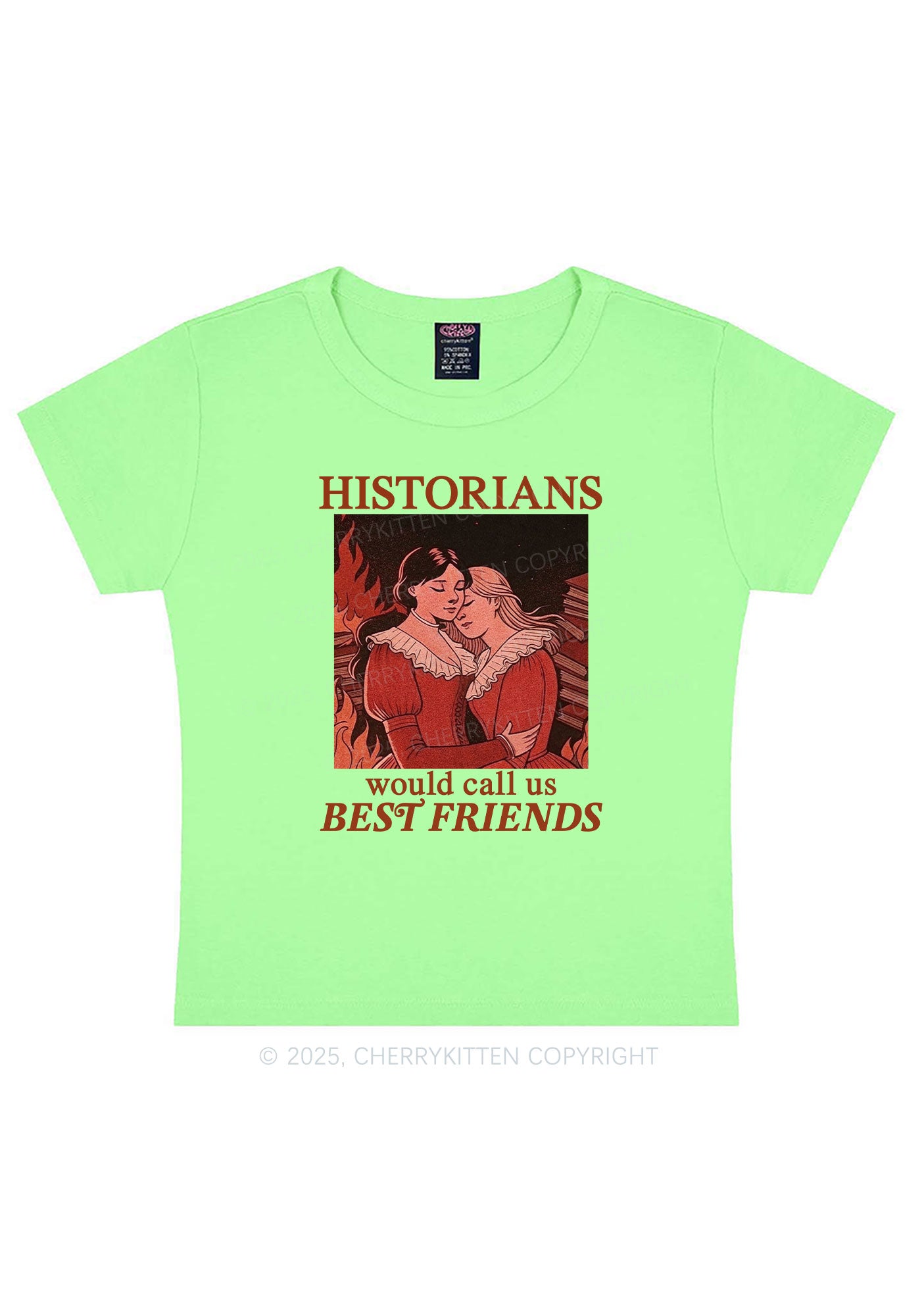 Call Us Best Friends Pride Y2K Baby Tee Cherrykitten