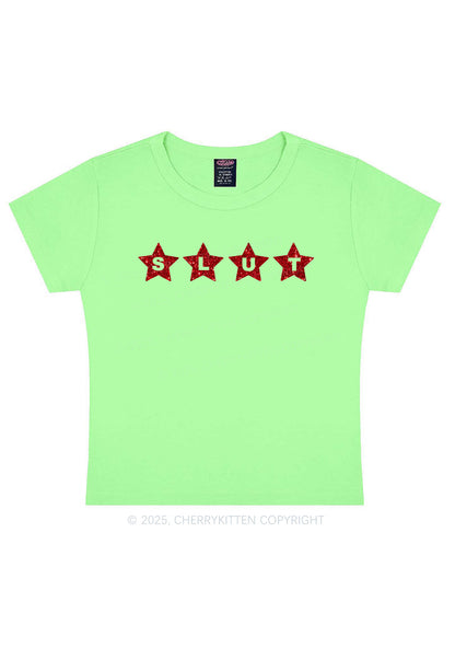 Glitter Slxt Y2K Baby Tee Cherrykitten