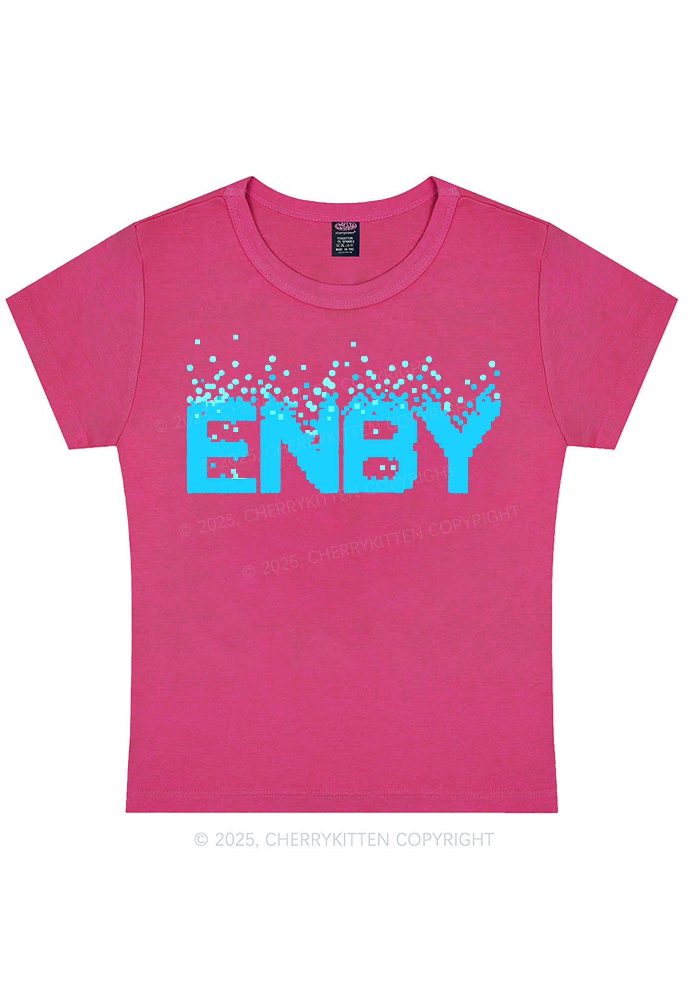 ENBY Pride Y2K Baby Tee Cherrykitten