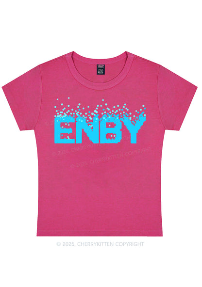 ENBY Pride Y2K Baby Tee Cherrykitten