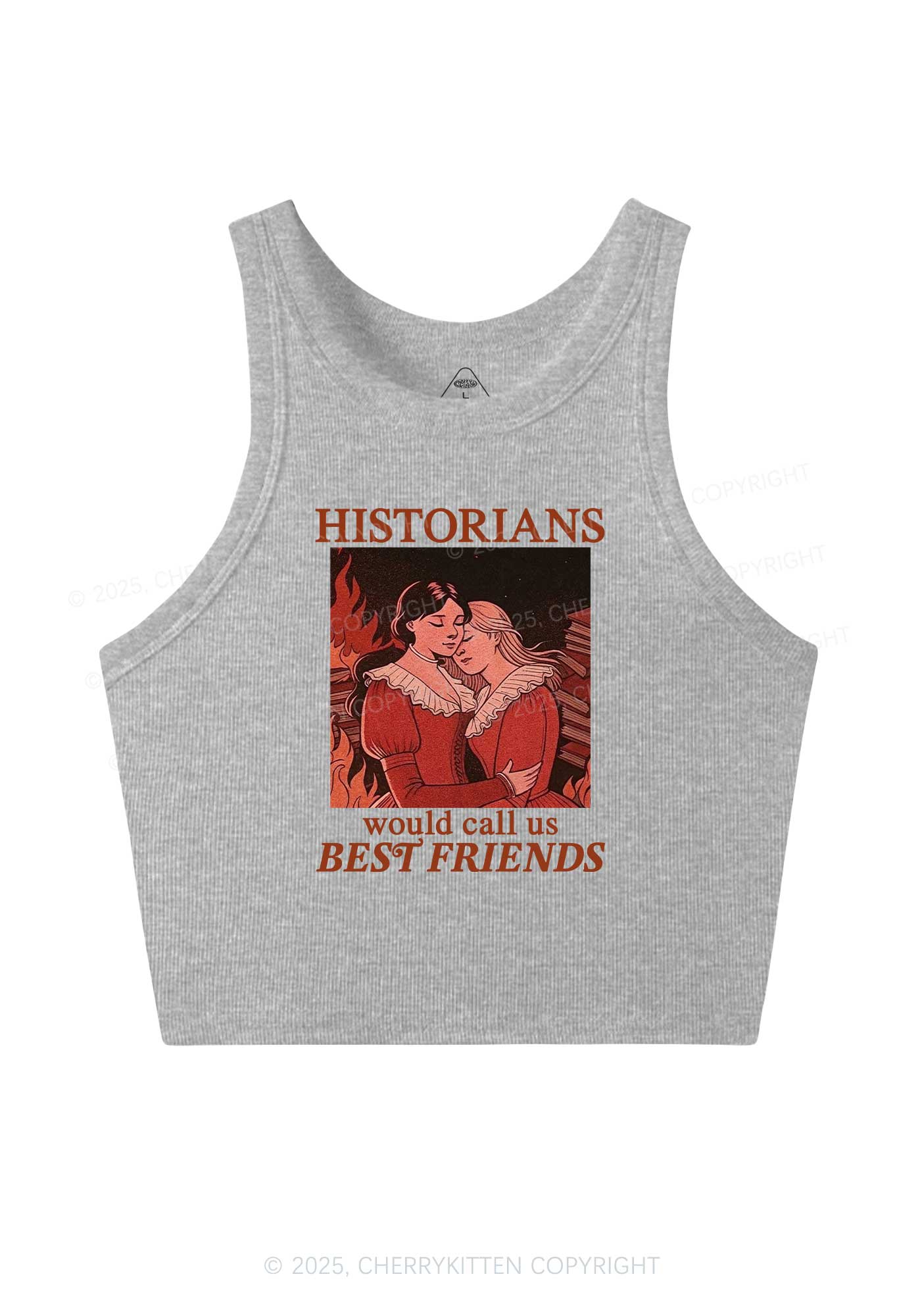 Call Us Best Friends Pride Y2K Crop Tank Top Cherrykitten
