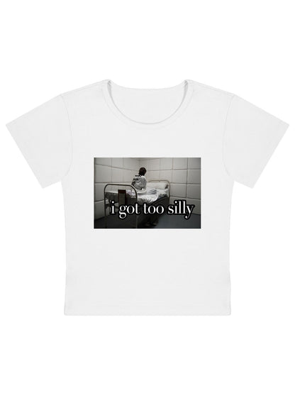 Curvy I Got Too Silly Baby Tee