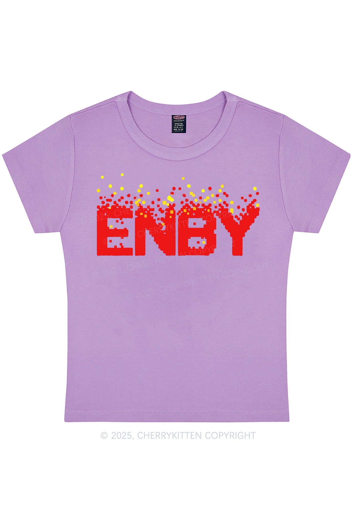 ENBY Pride Y2K Baby Tee Cherrykitten
