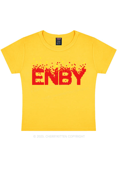 ENBY Pride Y2K Baby Tee Cherrykitten