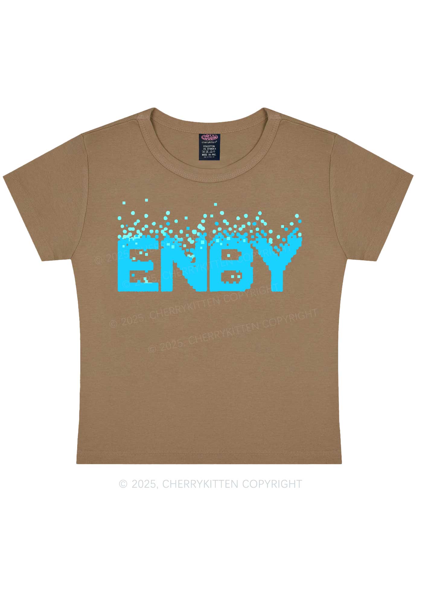 ENBY Pride Y2K Baby Tee Cherrykitten