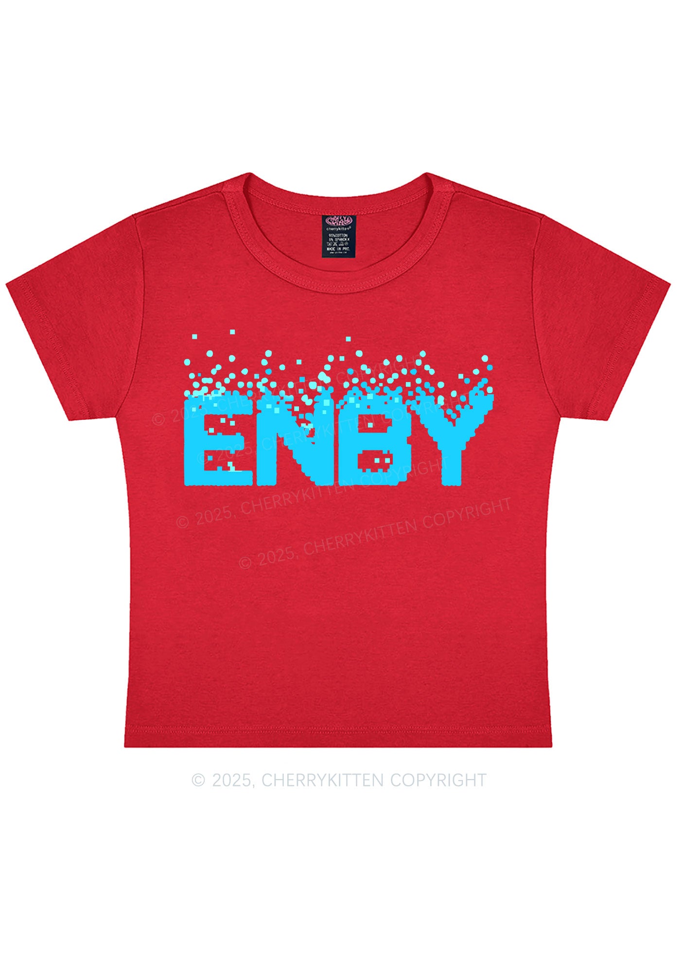 ENBY Pride Y2K Baby Tee Cherrykitten