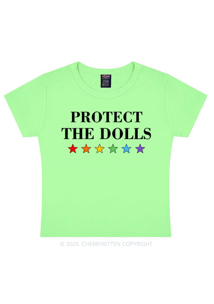 Protect The Dolls Pride Y2K Baby Tee Cherrykitten