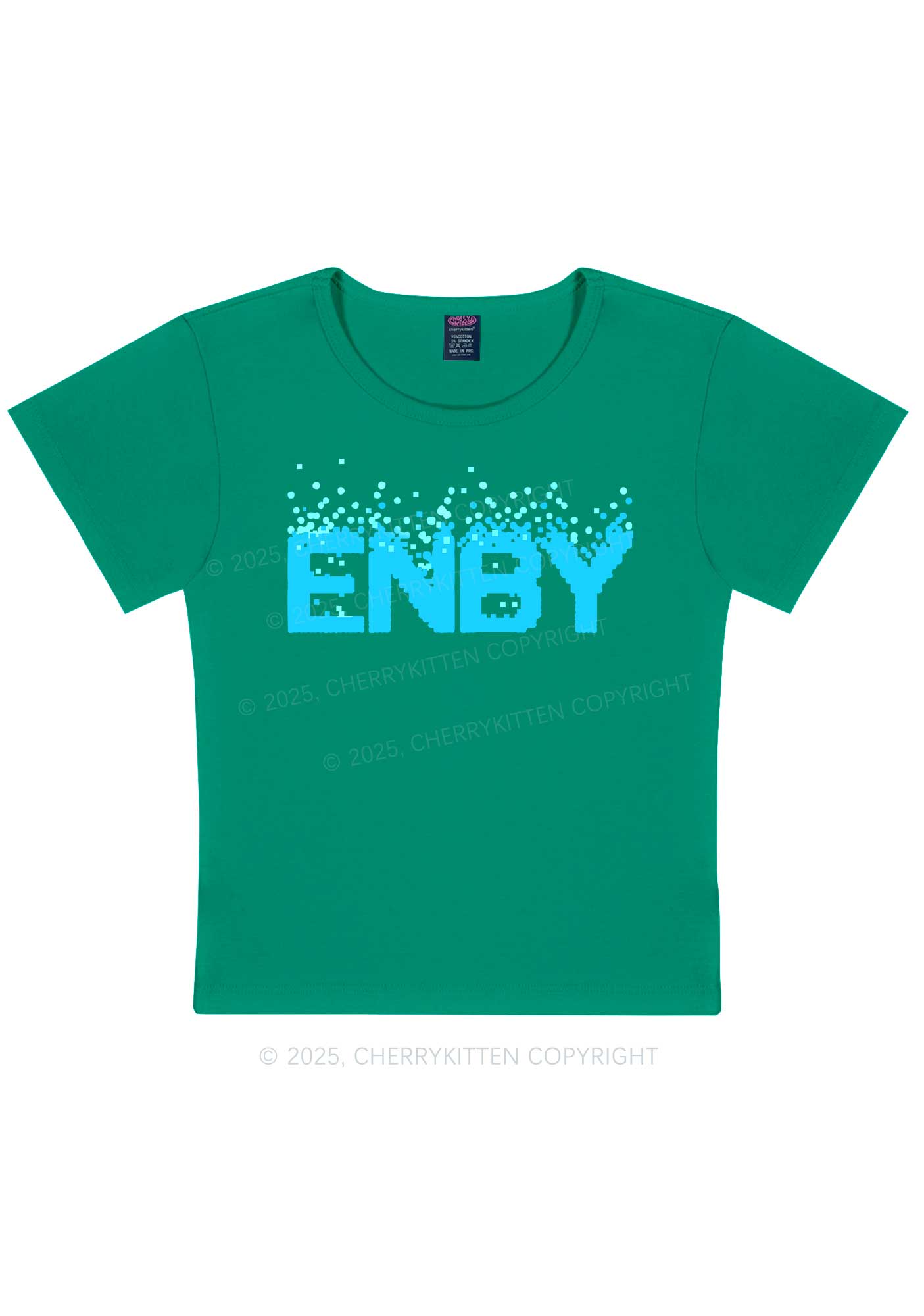 ENBY Pride Y2K Baby Tee Cherrykitten