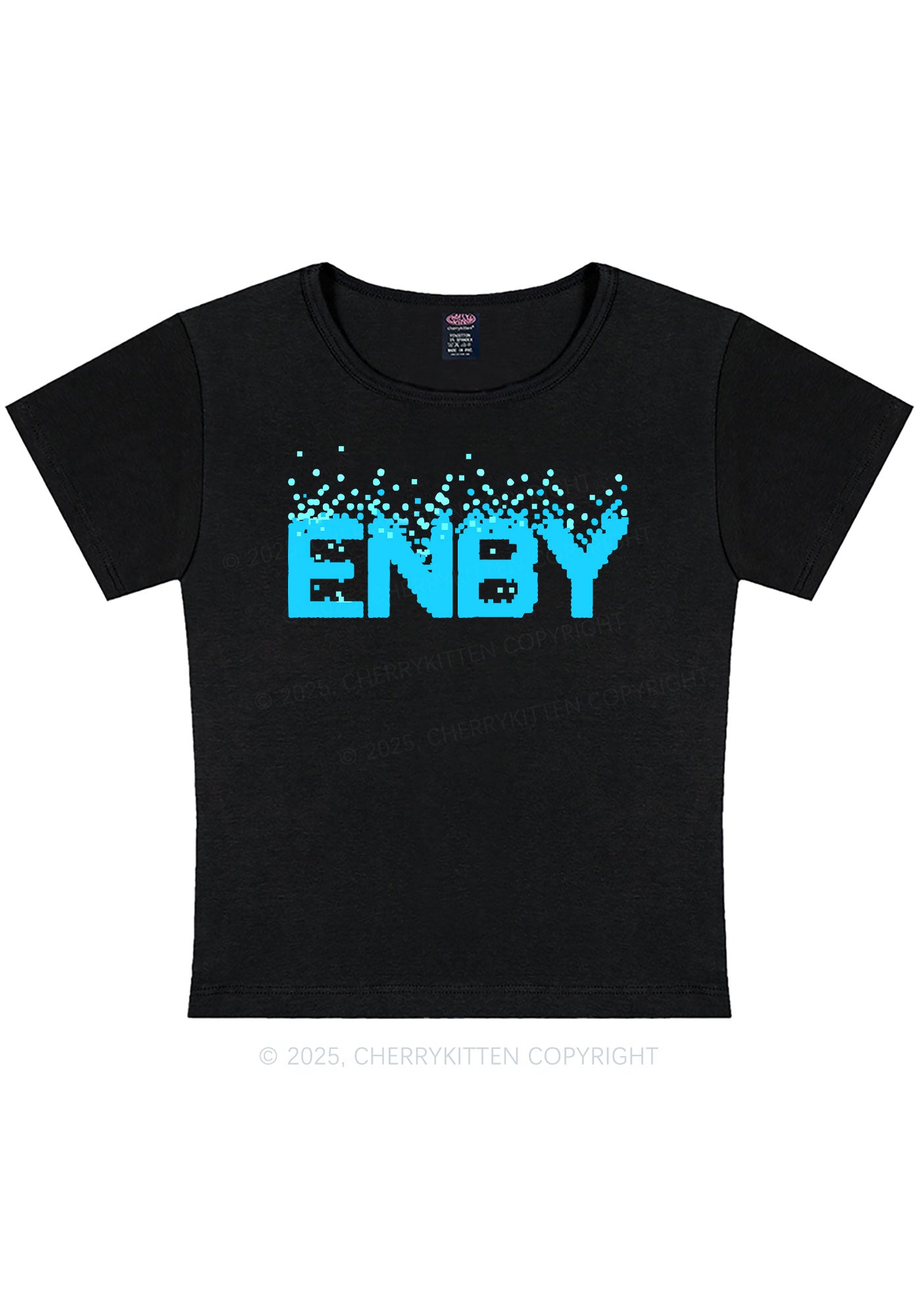ENBY Pride Y2K Baby Tee Cherrykitten