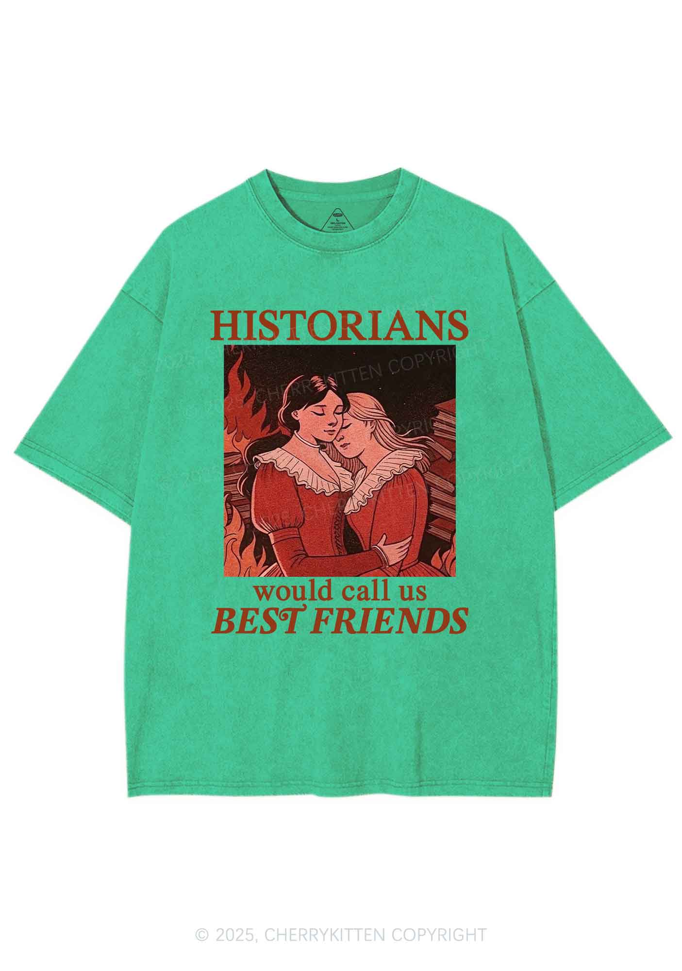 Call Us Best Friends Pride Y2K Shirts Washed Tee Cherrykitten