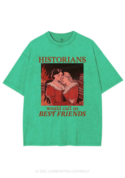 Call Us Best Friends Pride Y2K Shirts Washed Tee Cherrykitten