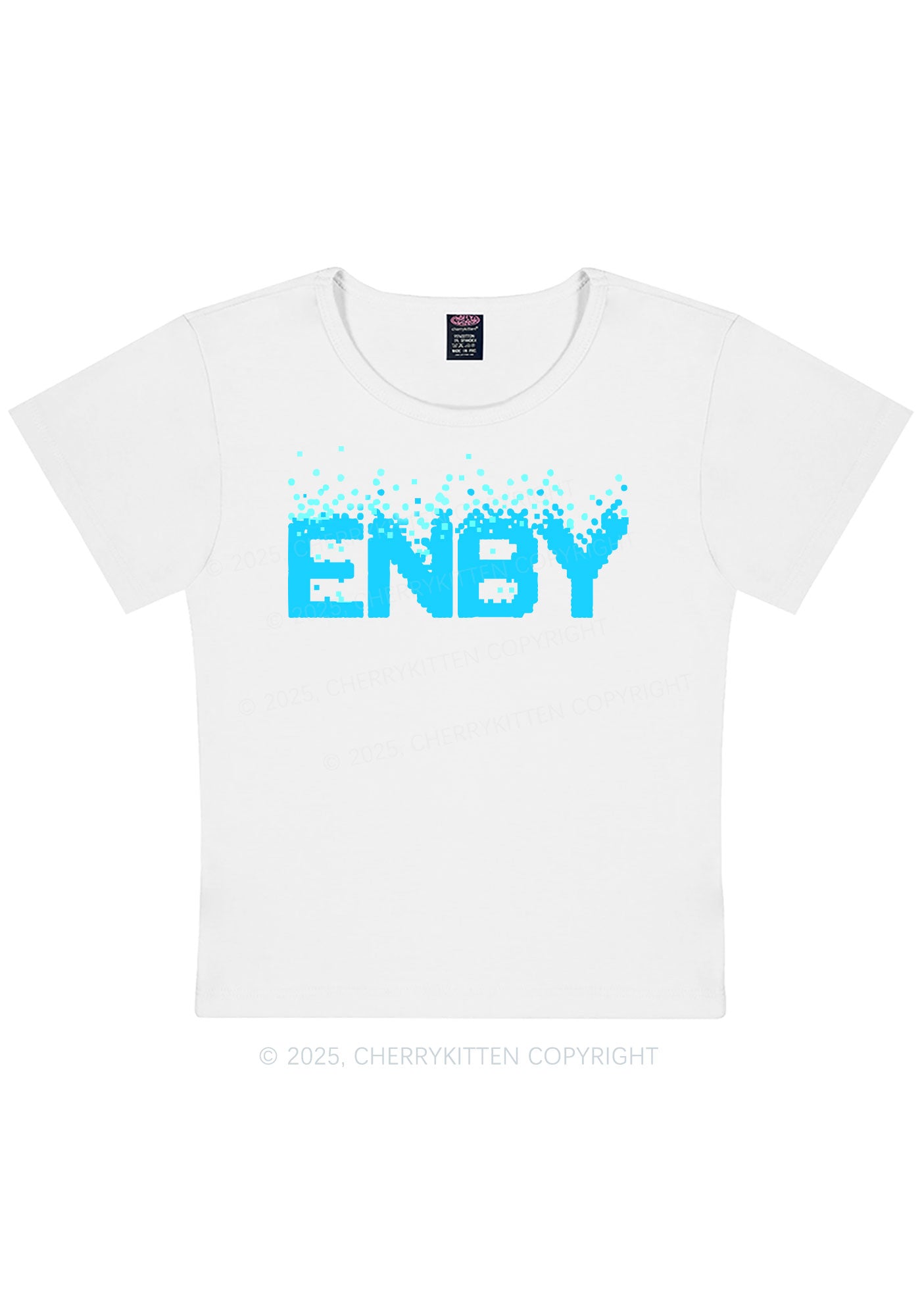 ENBY Pride Y2K Baby Tee Cherrykitten