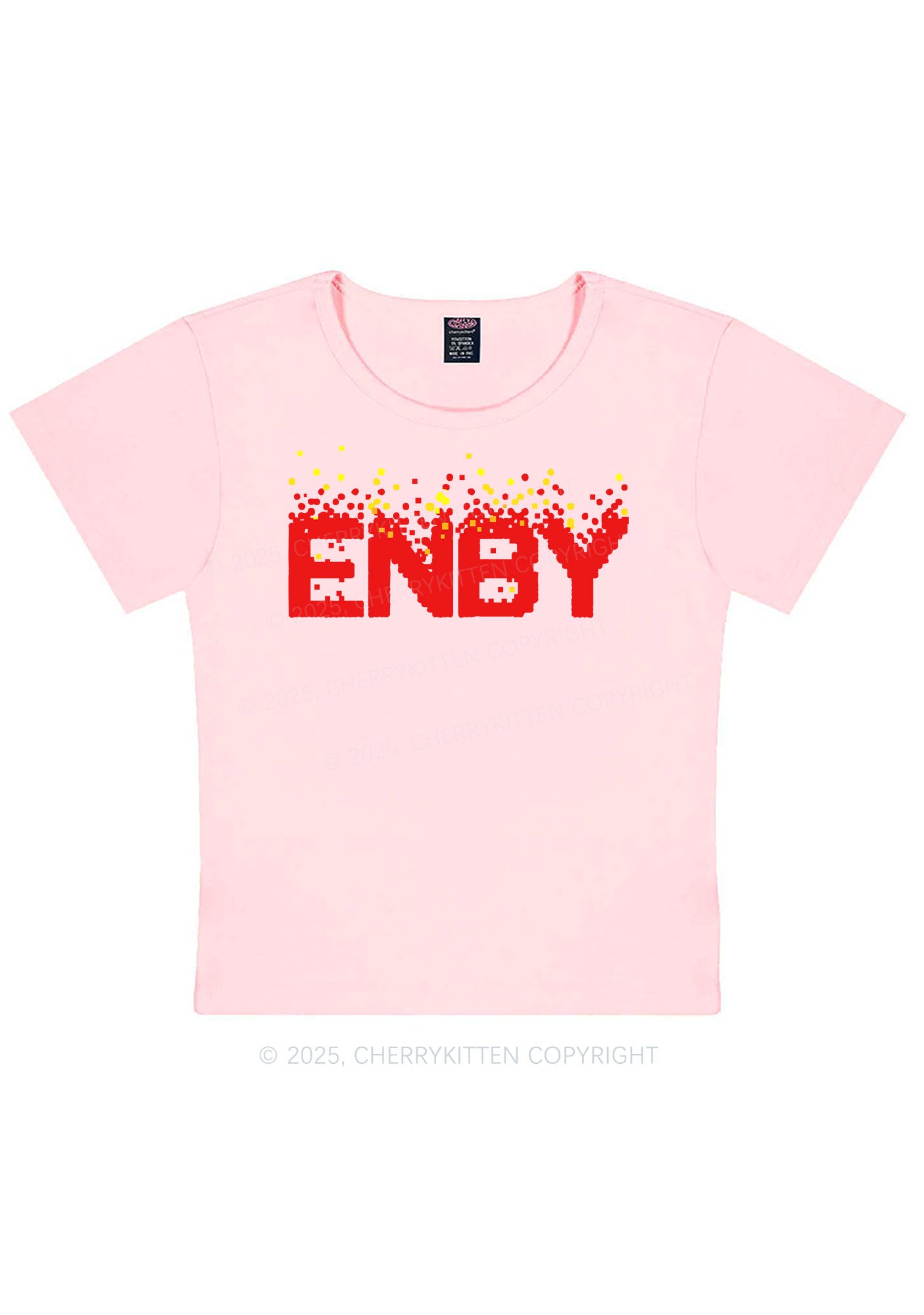 ENBY Pride Y2K Baby Tee Cherrykitten