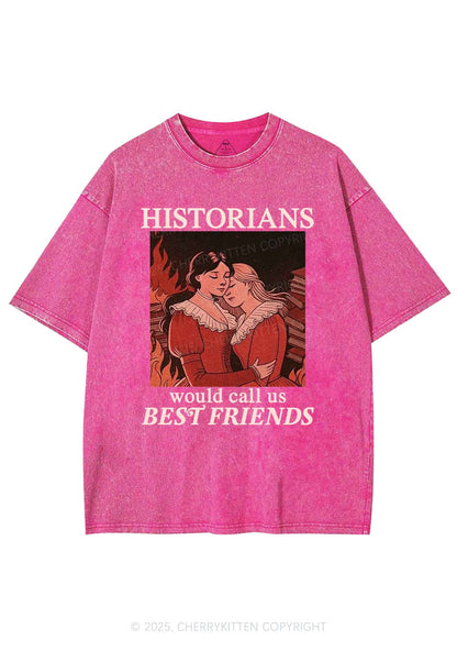 Call Us Best Friends Pride Y2K Shirts Washed Tee Cherrykitten