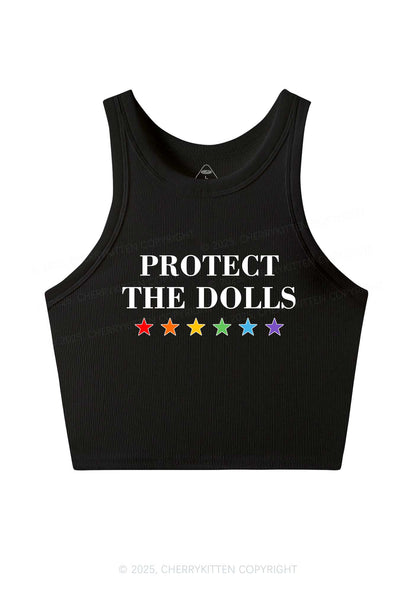 Protect The Dolls Pride Y2K Crop Tank Top Cherrykitten