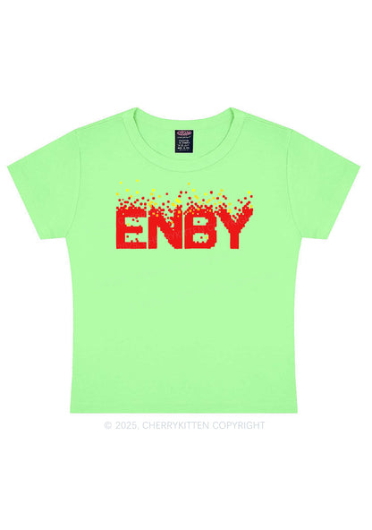 ENBY Pride Y2K Baby Tee Cherrykitten