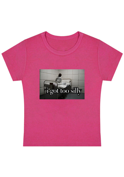 Curvy I Got Too Silly Baby Tee