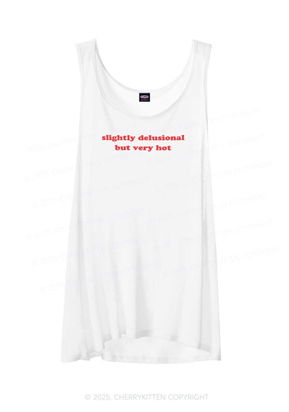 Slightly Delusional But Very Hot Y2K Sheer Boyfriend Tank Cherrykitten