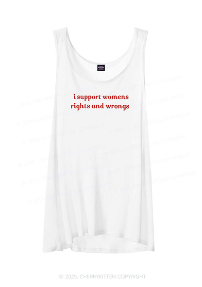 I Support Women Y2K Sheer Boyfriend Tank Cherrykitten