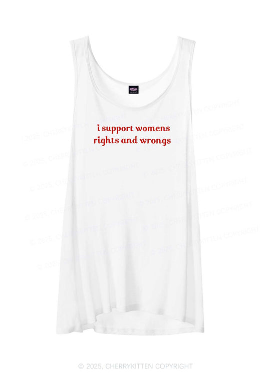 I Support Women Y2K Sheer Boyfriend Tank Cherrykitten