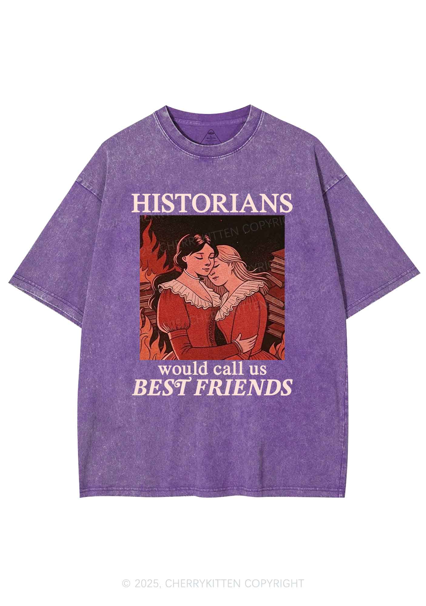 Call Us Best Friends Pride Y2K Shirts Washed Tee Cherrykitten