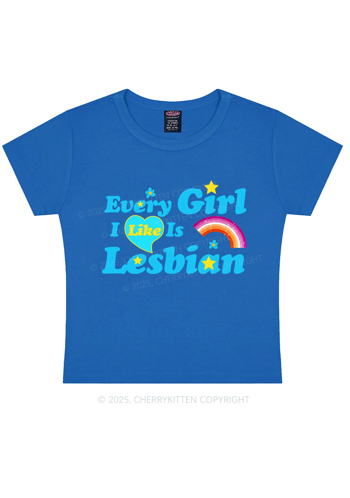 I Like Lesbian Girl Pride Y2K Baby Tee Cherrykitten