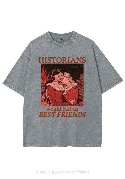 Call Us Best Friends Pride Y2K Shirts Washed Tee Cherrykitten