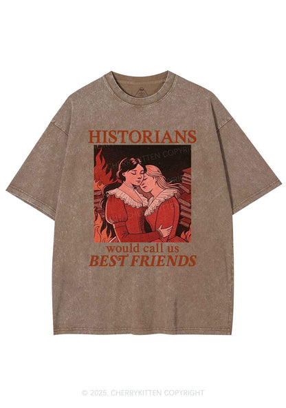 Call Us Best Friends Pride Y2K Shirts Washed Tee Cherrykitten
