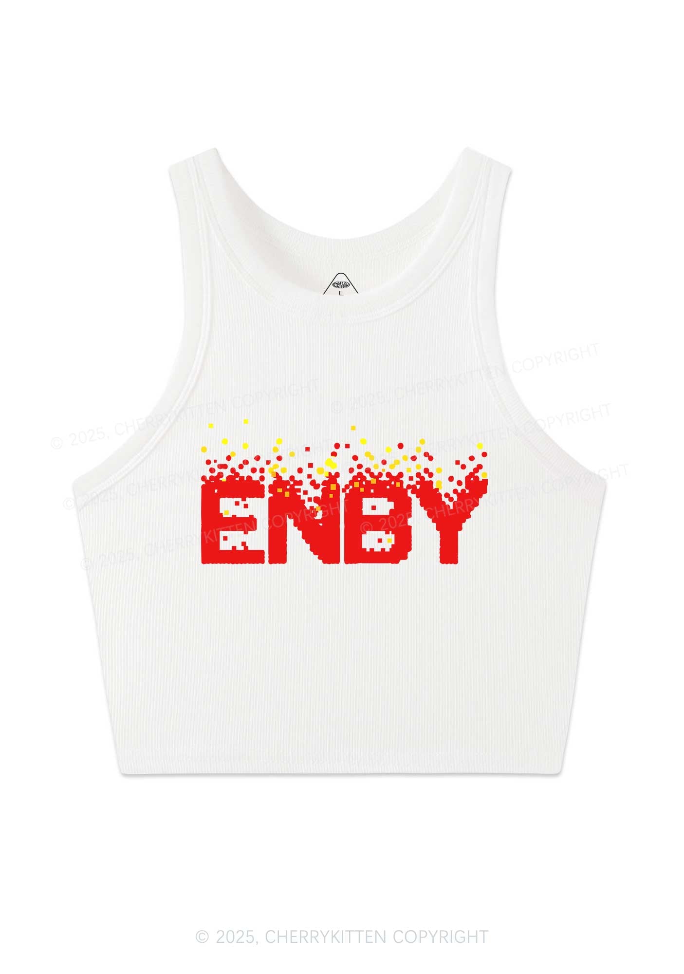 ENBY Pride Y2K Crop Tank Top Cherrykitten