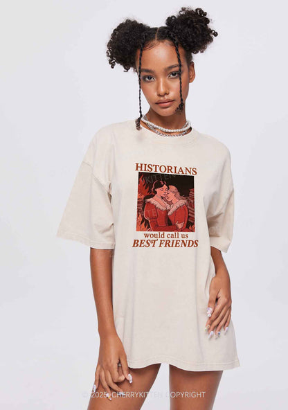 Call Us Best Friends Pride Y2K Shirts Washed Tee Cherrykitten