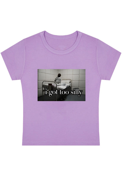 Curvy I Got Too Silly Baby Tee