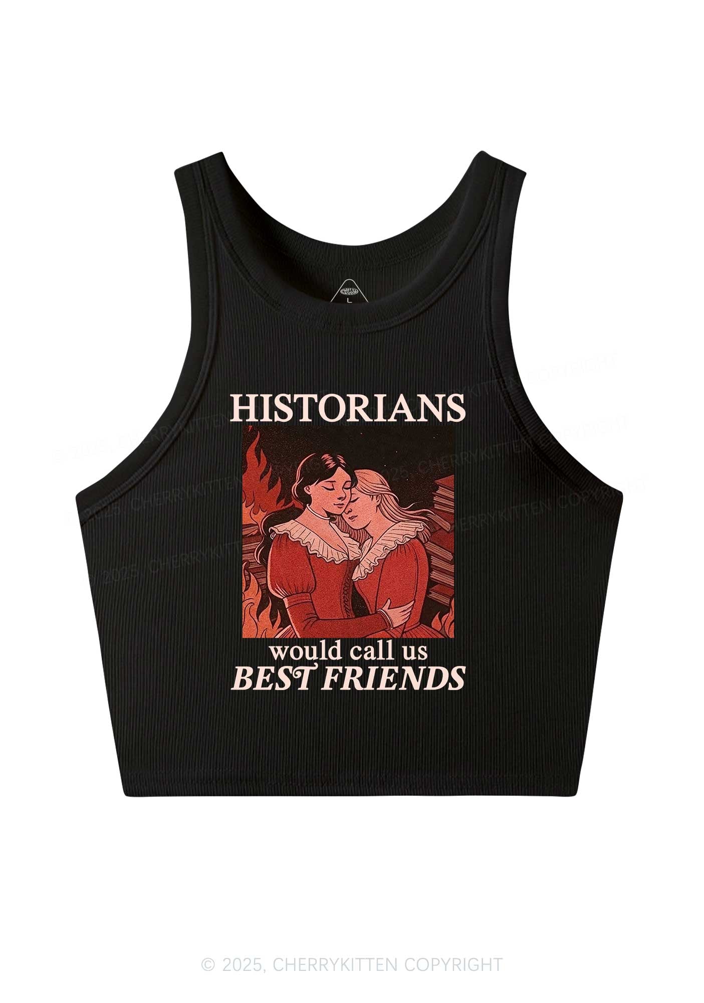 Call Us Best Friends Pride Y2K Crop Tank Top Cherrykitten