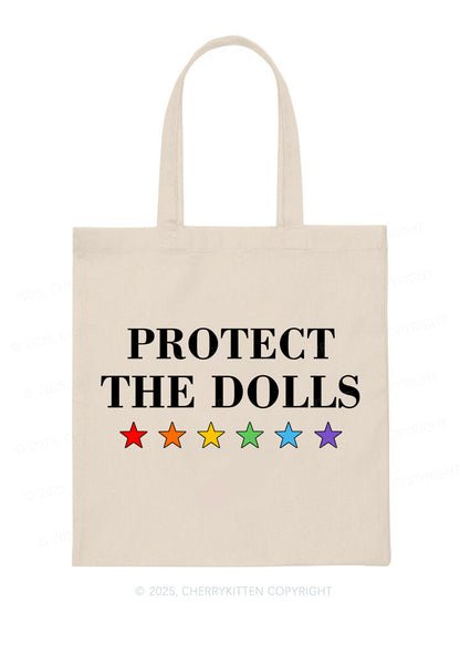 Protect The Dolls Pride Y2K Canvas Tote Bag Cherrykitten