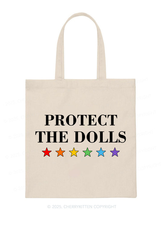 Protect The Dolls Pride Y2K Canvas Tote Bag Cherrykitten