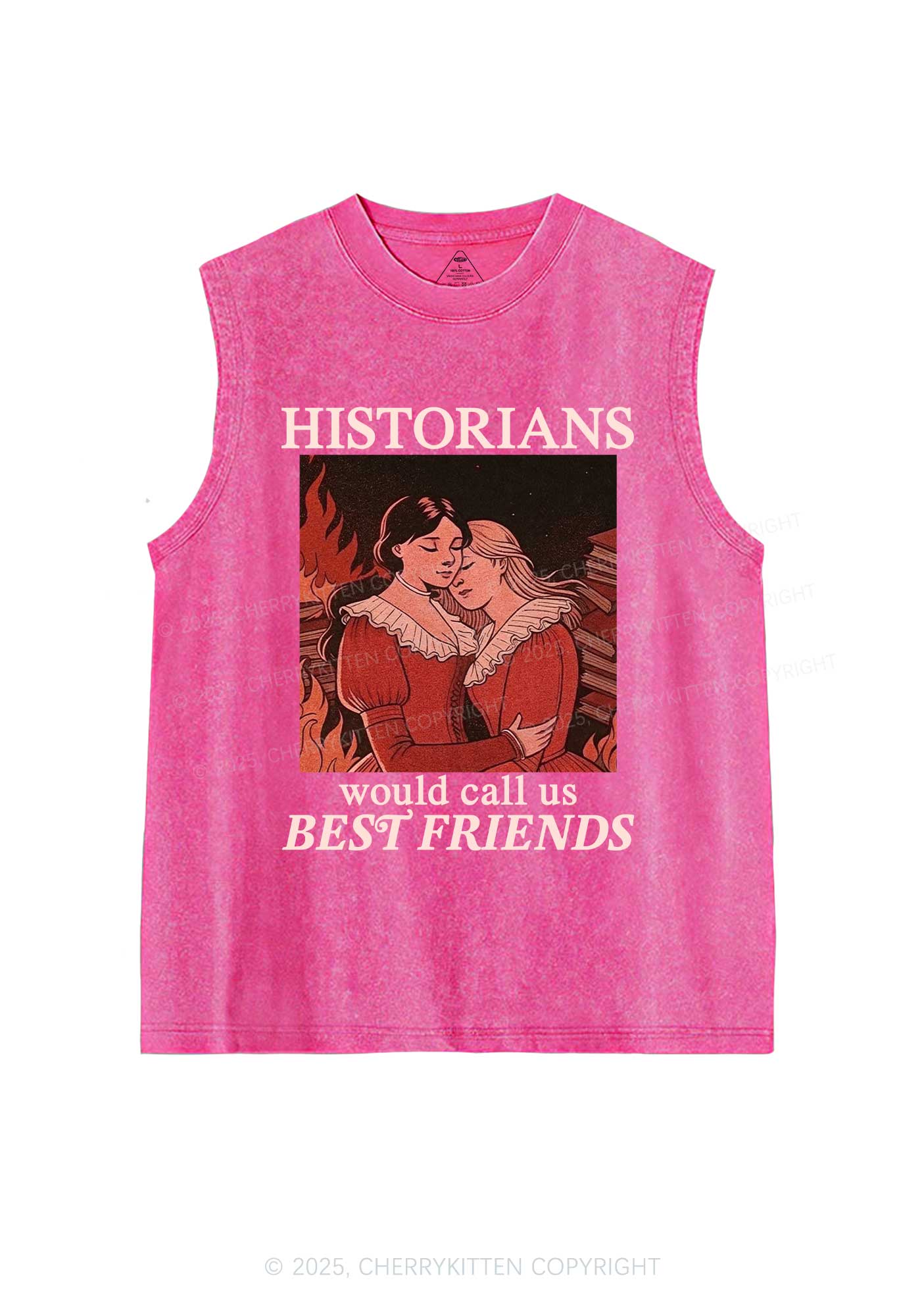 Call Us Best Friends Pride Y2K Washed Muscle Tank Cherrykitten