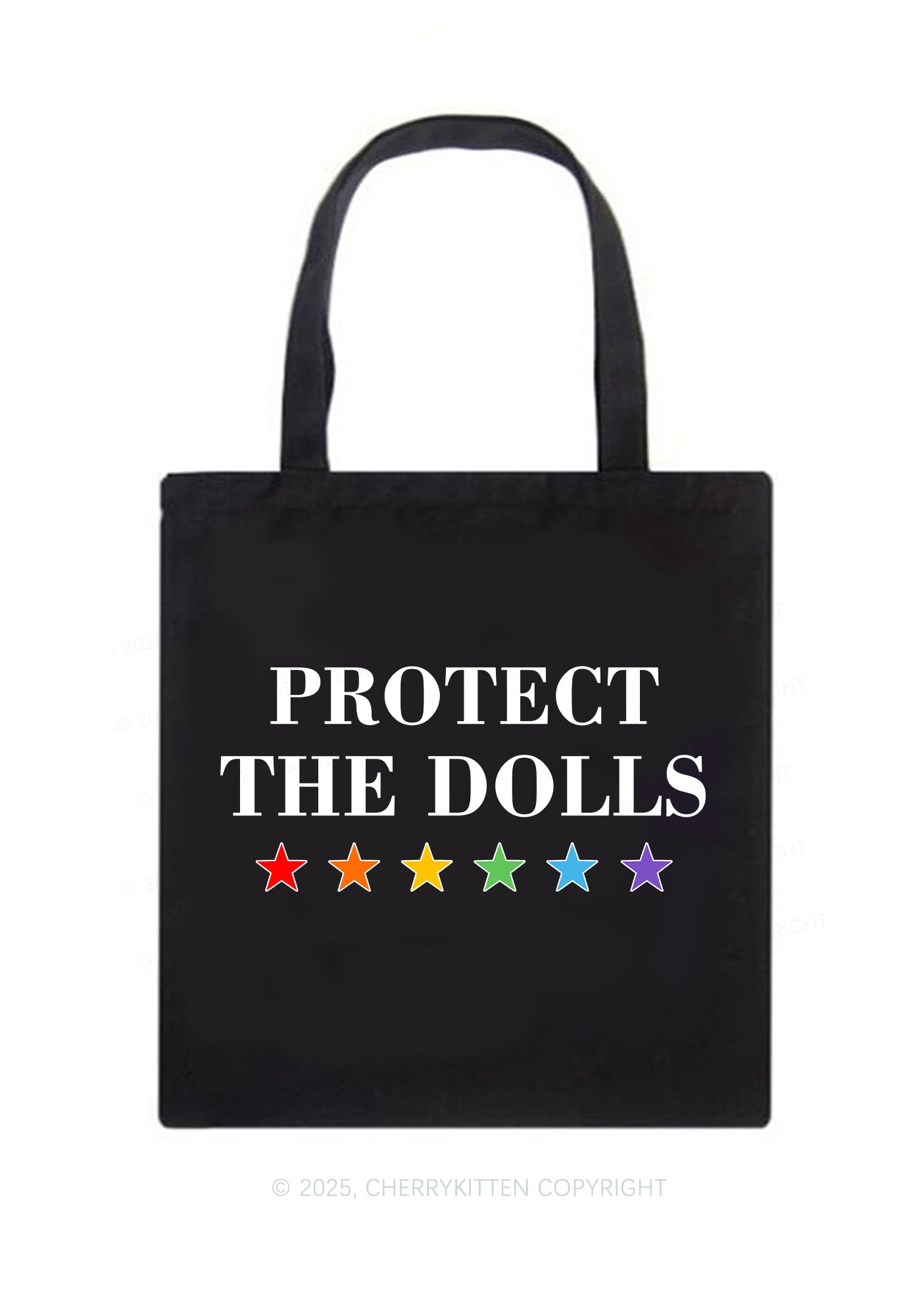 Protect The Dolls Pride Y2K Canvas Tote Bag Cherrykitten
