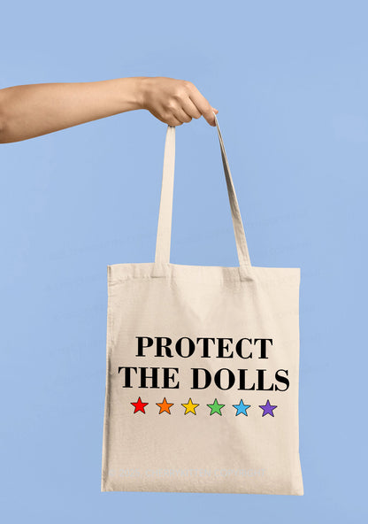 Protect The Dolls Pride Y2K Canvas Tote Bag Cherrykitten