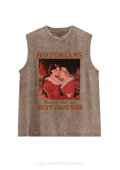 Call Us Best Friends Pride Y2K Washed Muscle Tank Cherrykitten