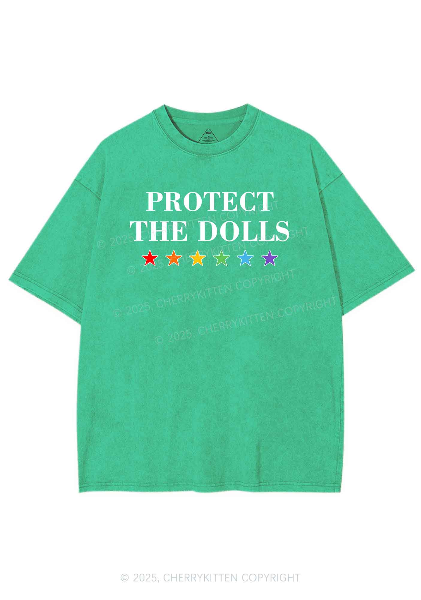 Protect The Dolls Pride Y2K Shirts Washed Tee Cherrykitten