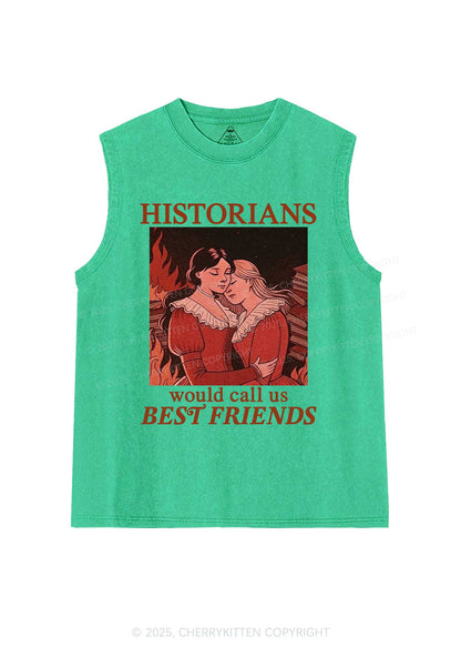 Call Us Best Friends Pride Y2K Washed Muscle Tank Cherrykitten
