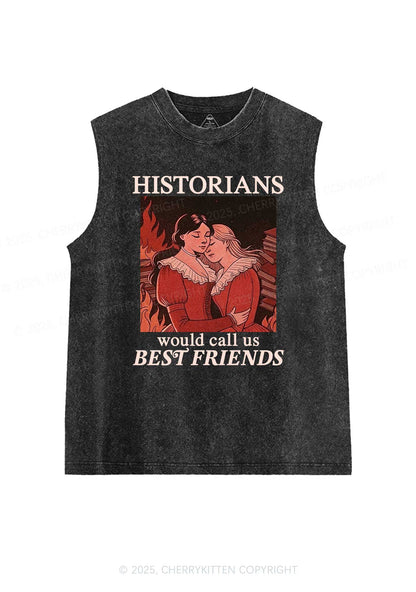 Call Us Best Friends Pride Y2K Washed Muscle Tank Cherrykitten