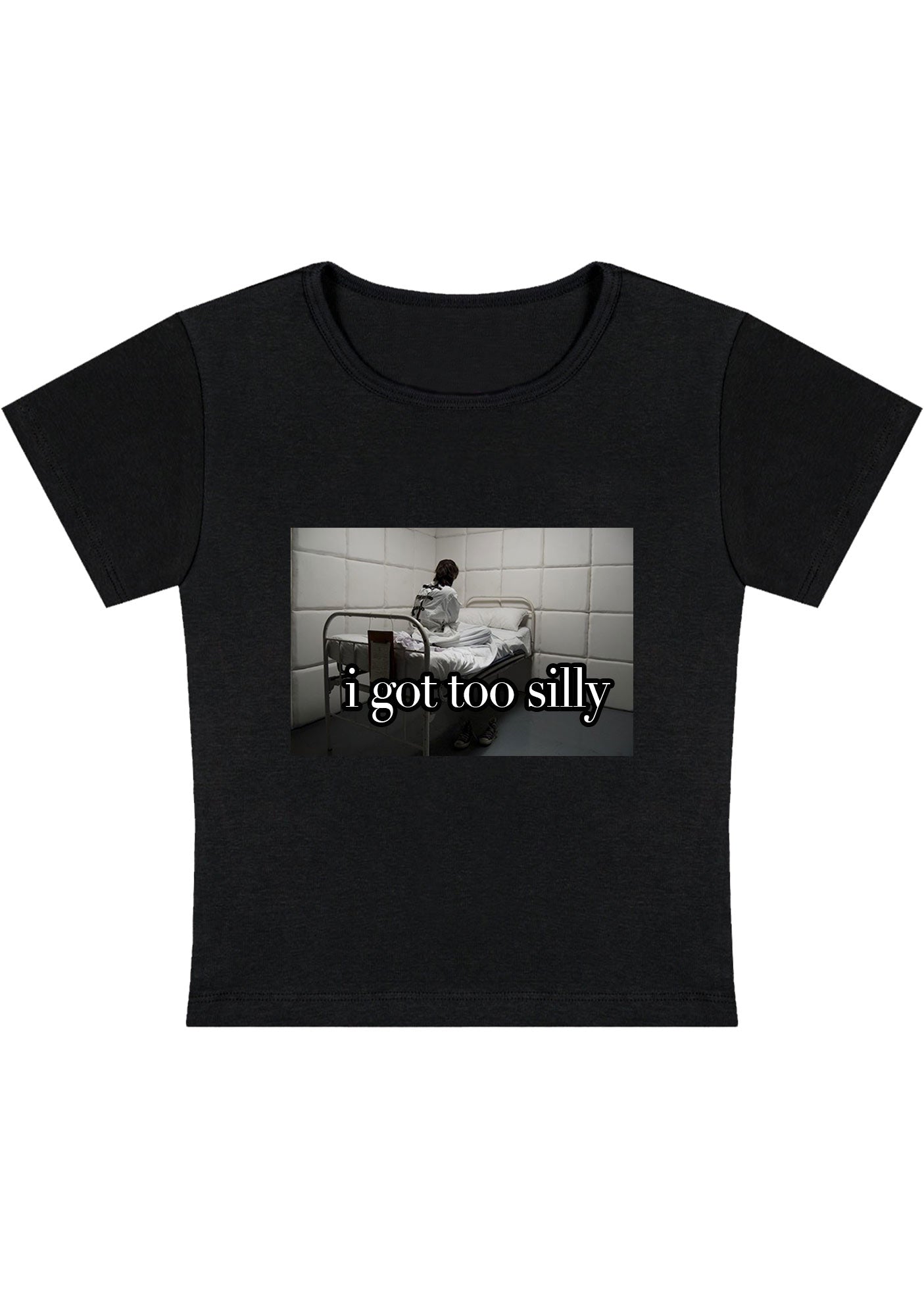 Curvy I Got Too Silly Baby Tee