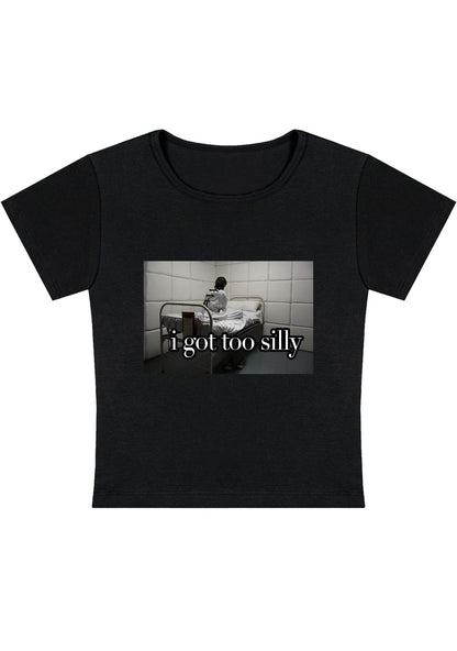 Curvy I Got Too Silly Baby Tee