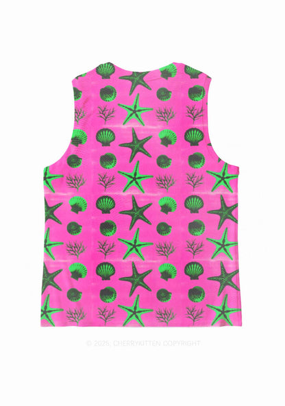 Sea Animals Y2K Mesh Muscle Tank Cherrykitten