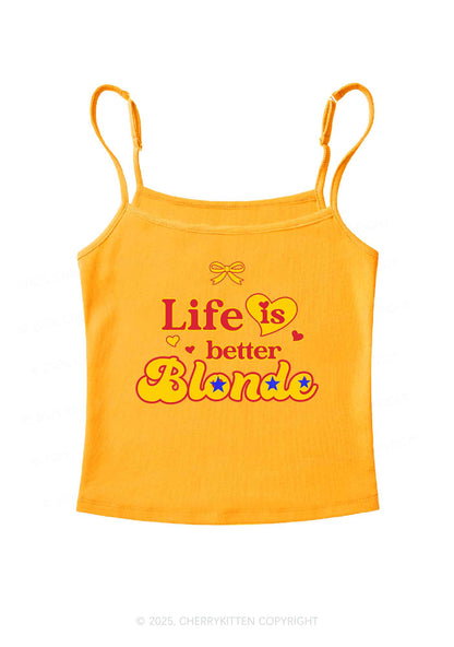 Better Blonde Y2K Spaghetti Strap Cami Cherrykitten