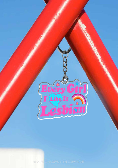 I Like Lesbian Girl Pride 1Pc Y2K Keychain Cherrykitten