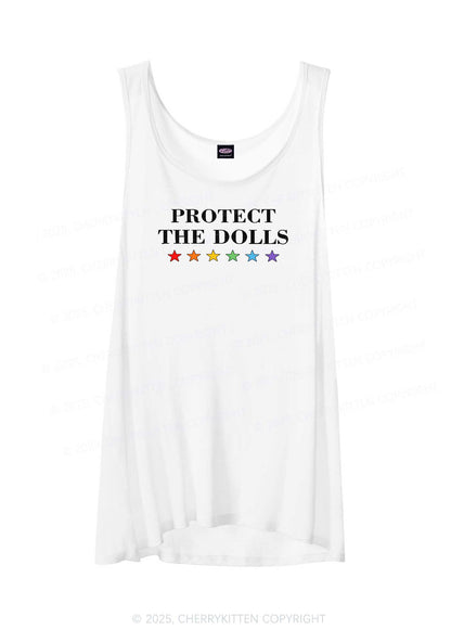 Protect The Dolls Pride Y2K Sheer Boyfriend Tank Cherrykitten